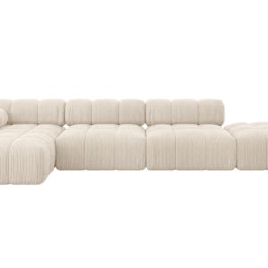 Narożnik lewostronny modułowy LIZUR-L2 380x160x70 cm Beżowy 683283