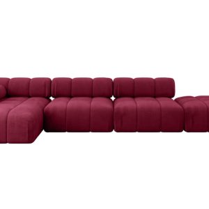 Narożnik lewostronny modułowy LIZUR-L2 380x160x70 cm Bordowy 683313