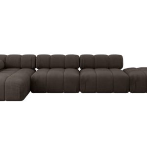 Narożnik lewostronny modułowy LIZUR-L2 380x160x70 cm Brązowy 683334