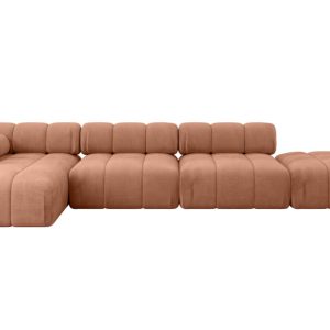 Narożnik lewostronny modułowy LIZUR-L2 380x160x70 cm Morelowy 683294