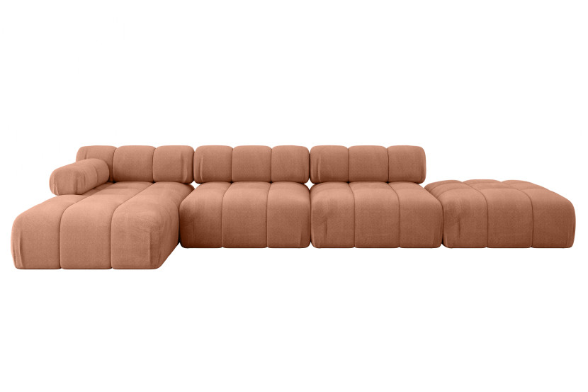 Narożnik lewostronny modułowy LIZUR-L2 380x160x70 cm Morelowy 683294