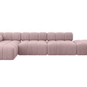 Narożnik lewostronny modułowy LIZUR-L2 380x160x70 cm Różowy 683319