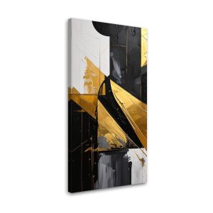 Obraz do salonu sypialni biura, Geometryczna abstrakcja złote 40×80 889820 Obraz do salonu sypialni biura, Geometryczna abstrakcja złote 40×80 889820