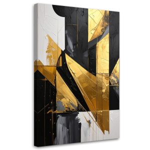 Obraz do salonu sypialni biura, Geometryczna abstrakcja złote 70×100 889480 Obraz do salonu sypialni biura, Geometryczna abstrakcja złote 70×100 889480
