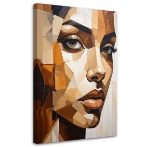 Obraz do salonu sypialni biura, Kobieta Portret Beżowy 70×100 882974 Obraz do salonu sypialni biura, Kobieta Portret Beżowy 70×100 882974