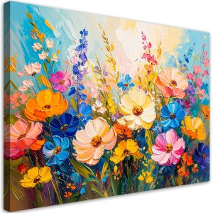 Obraz do salonu sypialni biura, Kolorowe Polne Kwiaty 45×30 890392 Obraz do salonu sypialni biura, Kolorowe Polne Kwiaty 45×30 890392