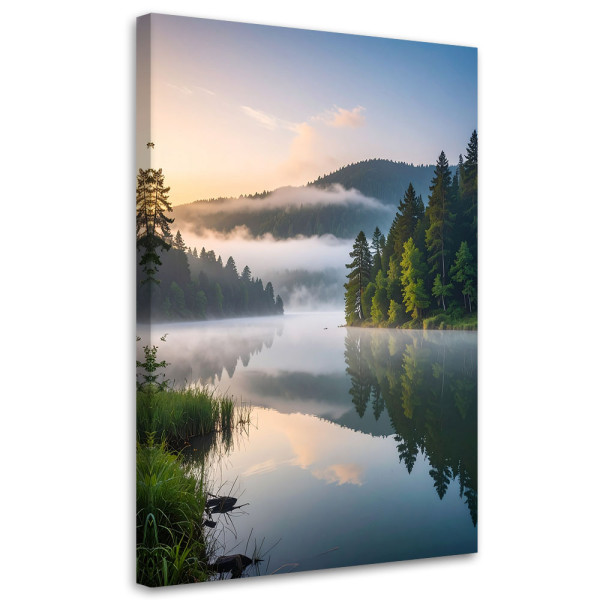 Obraz do salonu sypialni biura, Krajobraz jezioro góry natura 80x120 890511