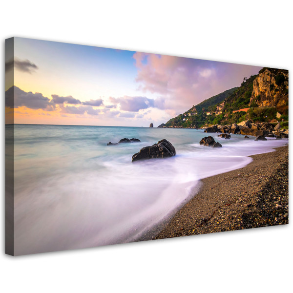 Obraz do salonu sypialni biura, Krajobraz kamienista plaża morze 120x60 885132