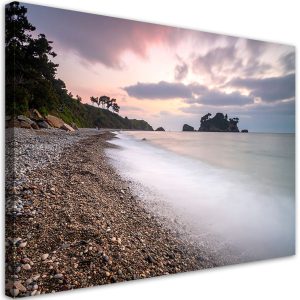 Obraz do salonu sypialni biura, Krajobraz kamienista plaża morze 45×30 888631