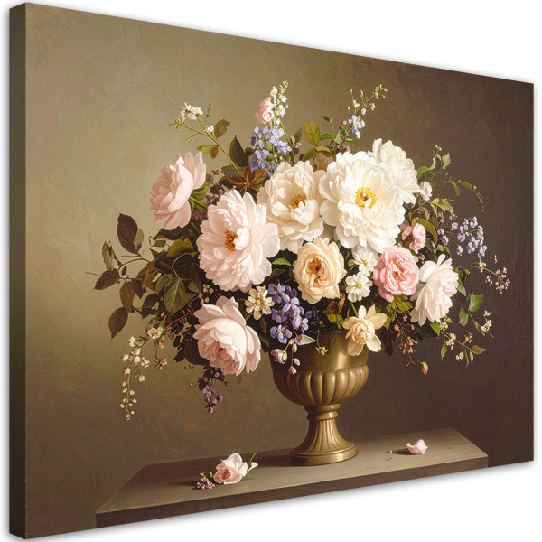 Obraz do salonu sypialni biura kuchni, Kwiaty w wazonie bukiet 100x70 886629