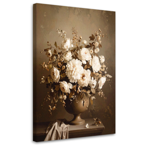 Obraz do salonu sypialni biura kuchni, Kwiaty w wazonie bukiet retro 60x90 886251