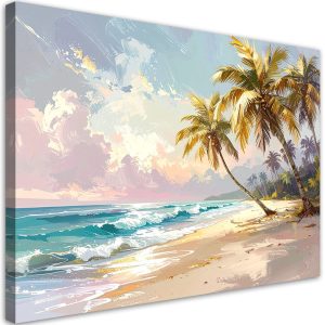 Obraz do salonu sypialni biura kuchni, Palmy plaża morze pejzaż 30×20 996889 Obraz do salonu sypialni biura kuchni, Palmy plaża morze pejzaż 30×20 996889