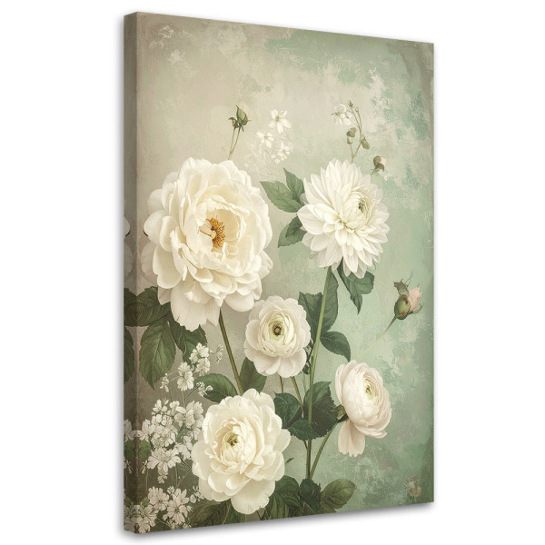 Obraz do salonu sypialni biura, Kwiaty w stylu shabby chic bukiet 30x45 887462
