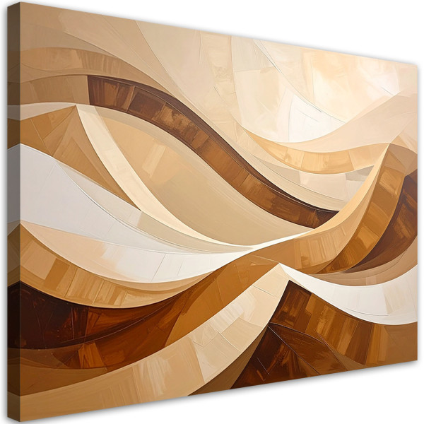 Obraz do salonu sypialni biura loftu, Abstrakcyjne fale pastelowy 120x80 888339