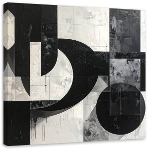 Obraz do salonu sypialni biura loftu, Czarno biała geometryczna 30×30 887277 Obraz do salonu sypialni biura loftu, Czarno biała geometryczna 30×30 887277