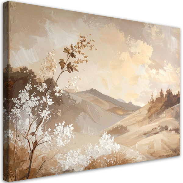 Obraz do salonu sypialni biura loftu, Delikatny Rustykalny Krajobraz 120x80 888529