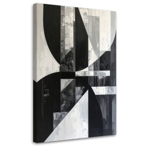 Obraz do salonu sypialni biura loftu, Geometryczna abstrakcja czarno 30×45 885228 Obraz do salonu sypialni biura loftu, Geometryczna abstrakcja czarno 30×45 885228
