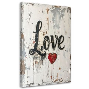 Obraz do salonu sypialni biura loftu, Napis Love w stylu vintage 80×120 884477 Obraz do salonu sypialni biura loftu, Napis Love w stylu vintage 80×120 884477