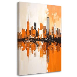 Obraz do salonu sypialni biura loftu, Pomarańczowe Miasto Budynki 30×45 889972 Obraz do salonu sypialni biura loftu, Pomarańczowe Miasto Budynki 30×45 889972