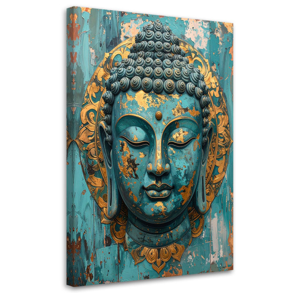 Obraz do salonu sypialni biura loftu, Turkusowy Budda Zen Spa Orient 60x90 889347