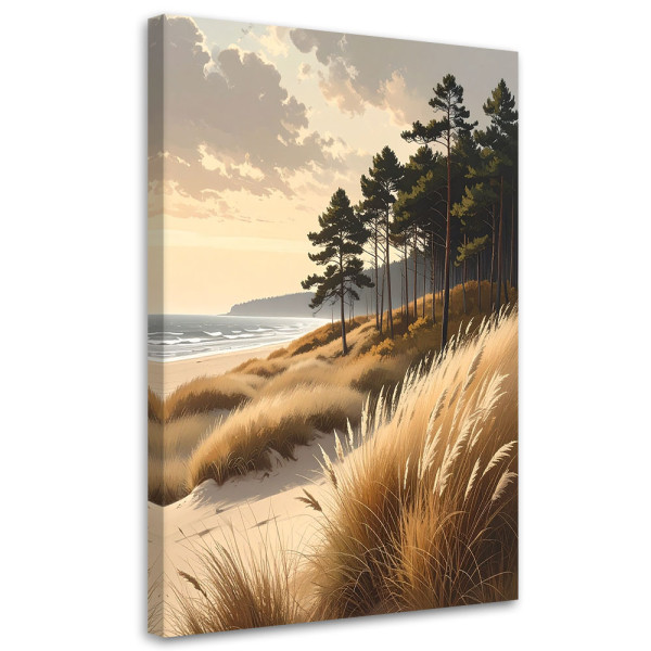 Obraz do salonu sypialni biura loftu, Widok Plaża Wydmy i Morze jak 40x60 885238