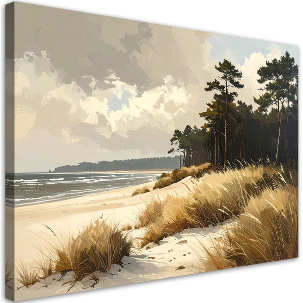 Obraz do salonu sypialni biura loftu, Widok Plaża Wydmyi Morze 100x70 889767