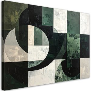Obraz do salonu sypialni biura loftu, Zielona geometryczna 45×30 887084 Obraz do salonu sypialni biura loftu, Zielona geometryczna 45×30 887084