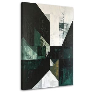 Obraz do salonu sypialni biura loftu, Zielona geometryczna 80×120 889052 Obraz do salonu sypialni biura loftu, Zielona geometryczna 80×120 889052