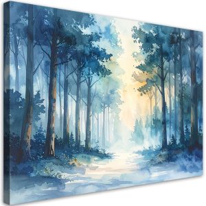 Obraz do salonu sypialni biura, Mglisty Las Pastelowy Krajobraz 45×30 891409 Obraz do salonu sypialni biura, Mglisty Las Pastelowy Krajobraz 45×30 891409