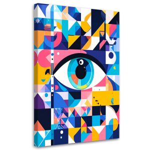 Obraz do salonu sypialni biura, Minimalistyczne oko w stylu Bauhaus 40×60 777556 Obraz do salonu sypialni biura, Minimalistyczne oko w stylu Bauhaus 40×60 777556