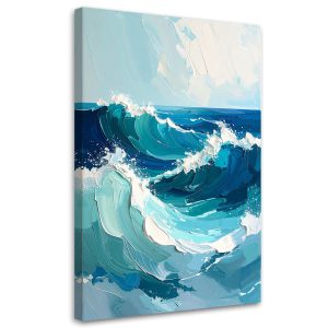 Obraz do salonu sypialni biura, Morze Fale Pastelowy Krajobraz 30×45 890123