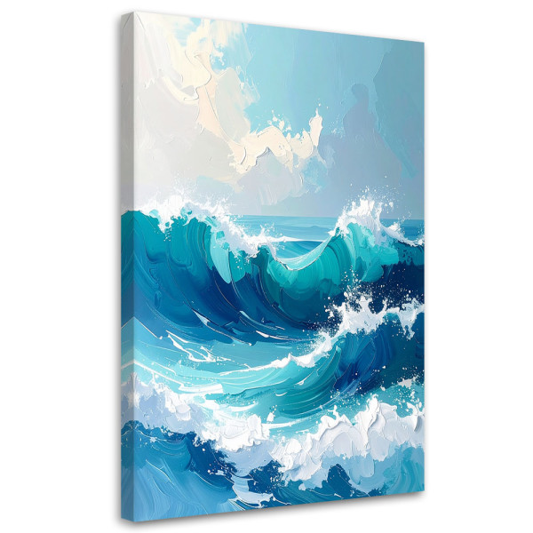 Obraz do salonu sypialni biura, Morze Fale Pastelowy Krajobraz 40x60 890556