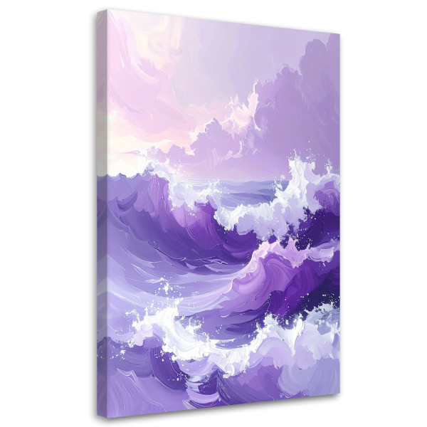 Obraz do salonu sypialni biura, Morze Fale Pastelowy Krajobraz 60x90 890939