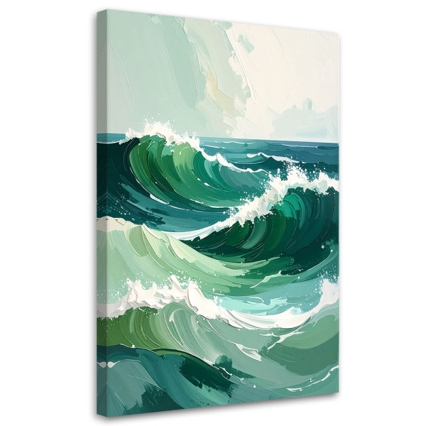 Obraz do salonu sypialni biura, Morze Fale Pastelowy Krajobraz 80x120 885198