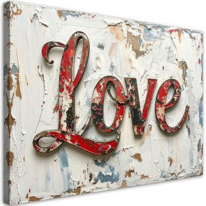 Obraz do salonu sypialni biura, Napis Love w stylu vintage 60×40 883068 Obraz do salonu sypialni biura, Napis Love w stylu vintage 60×40 883068