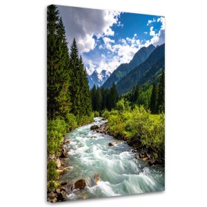 Obraz do salonu sypialni biura, Pejzaż górski potok natura 80×120 888451 Obraz do salonu sypialni biura, Pejzaż górski potok natura 80×120 888451