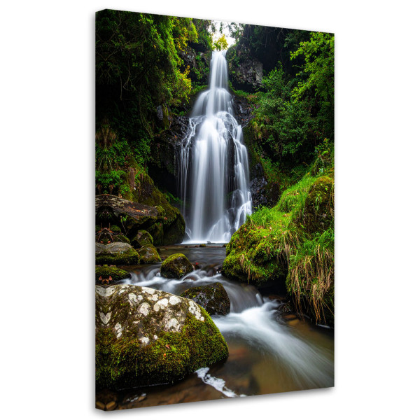 Obraz do salonu sypialni biura, Pejzaż wodospad drzewa natura 20x30 884376