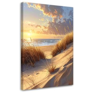 Obraz do salonu sypialni biura, Plaża i Wydmy o Zachodzie Słońca 60×90 885242 Obraz do salonu sypialni biura, Plaża i Wydmy o Zachodzie Słońca 60×90 885242