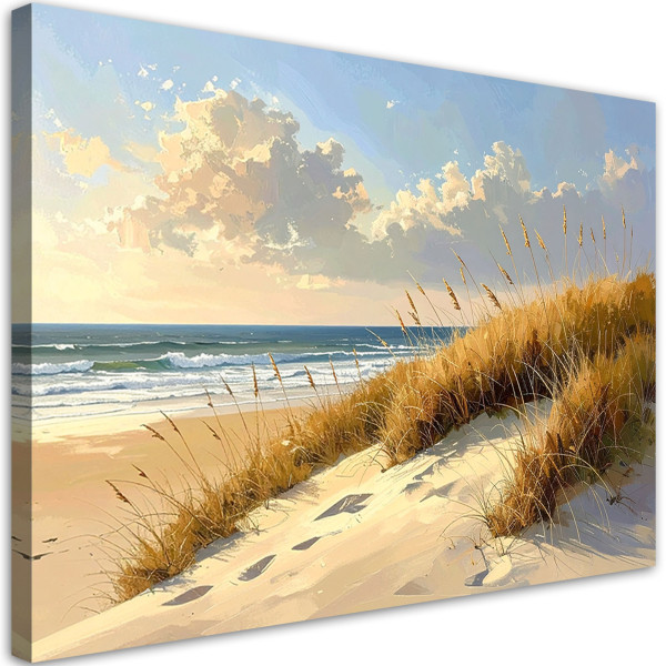 Obraz do salonu sypialni biura, Plaża z Wydmami nad Morzem Krajobraz 90x60 889415
