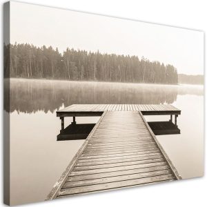 Obraz do salonu sypialni biura, Pomost jezioro krajobraz natura 60×40 775890 Obraz do salonu sypialni biura, Pomost jezioro krajobraz natura 60×40 775890