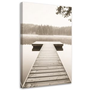 Obraz do salonu sypialni biura, Pomost jezioro pejzaż natura 60×90 777506 Obraz do salonu sypialni biura, Pomost jezioro pejzaż natura 60×90 777506