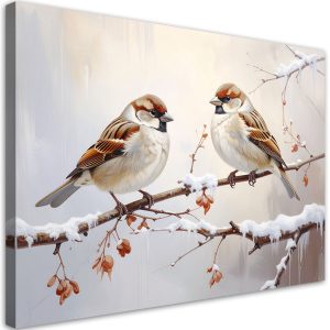 Obraz do salonu sypialni biura, Ptaki na gałęzi 90×60 882509 Obraz do salonu sypialni biura, Ptaki na gałęzi 90×60 882509