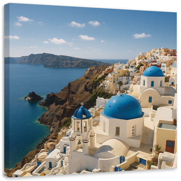 Obraz do salonu sypialni biura, Santorini Grecja Krajobraz 50x50 781294