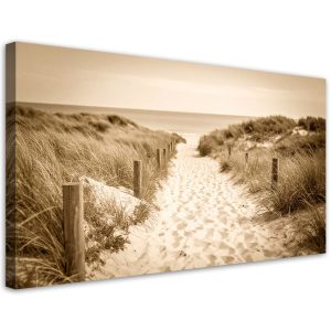 Obraz do salonu sypialni biura, Ścieżka na plażę krajobraz vintage 100×50 776208 Obraz do salonu sypialni biura, Ścieżka na plażę krajobraz vintage 100×50 776208