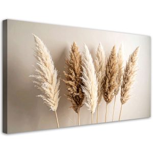 Obraz do salonu sypialni biura, Suche trawy rośliny natura beżowy 120×60 776307 Obraz do salonu sypialni biura, Suche trawy rośliny natura beżowy 120×60 776307