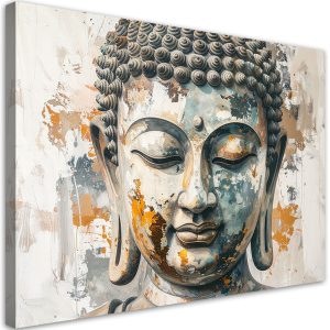Obraz do salonu sypialni biura, Szary Posąg Buddy Medytacja Zen Spa 90×60 889686 Obraz do salonu sypialni biura, Szary Posąg Buddy Medytacja Zen Spa 90×60 889686