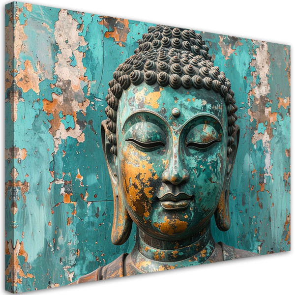 Obraz do salonu sypialni biura, Turkusowy Budda Medytacja Zen Spa 100x70 887977