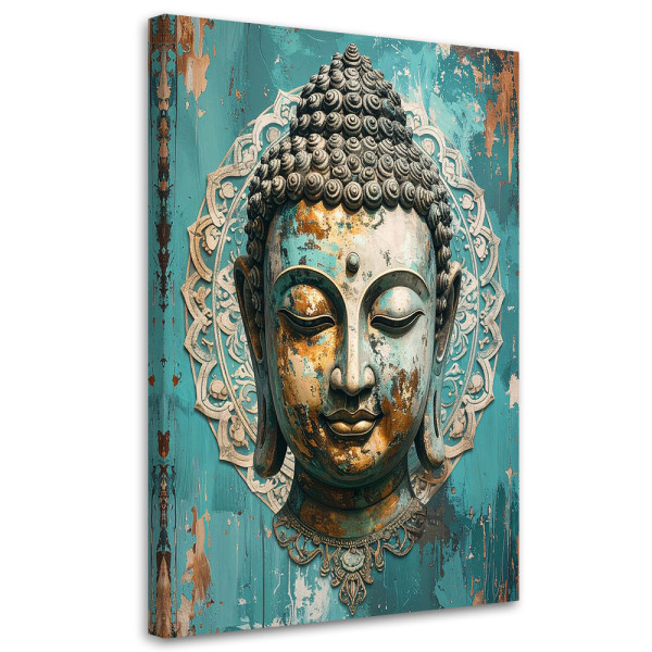 Obraz do salonu sypialni biura, Turkusowy Budda Zen Spa Orient 40x60 882565