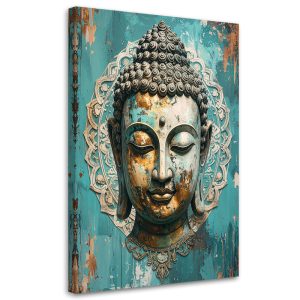 Obraz do salonu sypialni biura, Turkusowy Budda Zen Spa Orient 60×90 883014 Obraz do salonu sypialni biura, Turkusowy Budda Zen Spa Orient 60×90 883014
