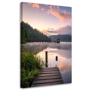 Obraz do salonu sypialni biura, Widok jezioro pomost natura 30×45 889489 Obraz do salonu sypialni biura, Widok jezioro pomost natura 30×45 889489